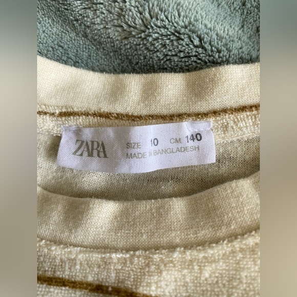 Zara Terry cloth tee retro size 10 - Picture 3 of 5